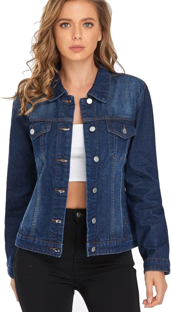 PEIQI Classic Jean Jacket for Women - Image 4
