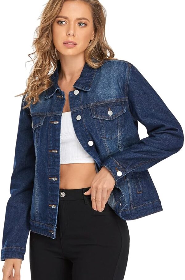 PEIQI Classic Jean Jacket for Women - Image 3