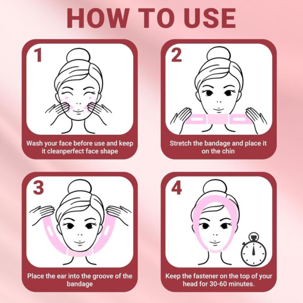 Reusable V Line Lifting Mask with Chin Strap for Sleeping,Face Lift Prevent Sagging, - Image 2
