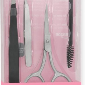 Amazon Basics 4 Piece Brow Kit, black