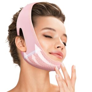 Reusable V Line Lifting Mask with Chin Strap for Sleeping,Face Lift Prevent Sagging,