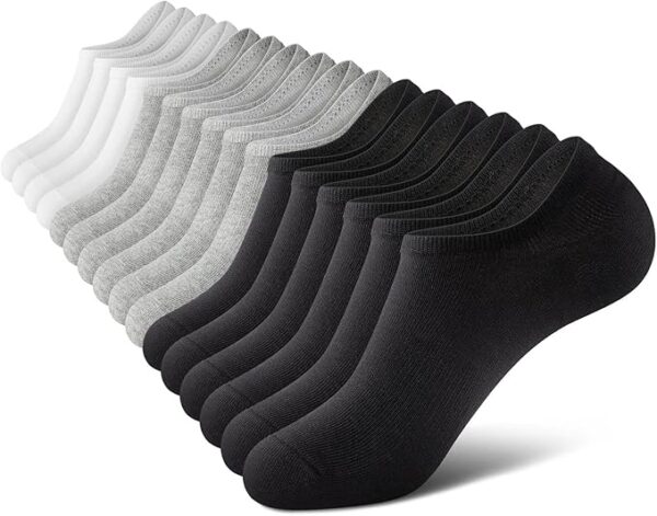 wernies No Show Socks Men, Low Cut Ankle Short Casual Cotton Socks