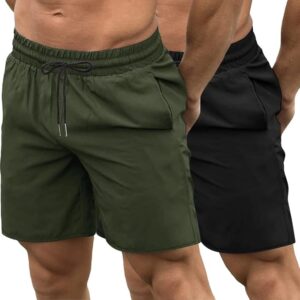 COOFANDY Men's 2 Pack Gym Workout Shorts