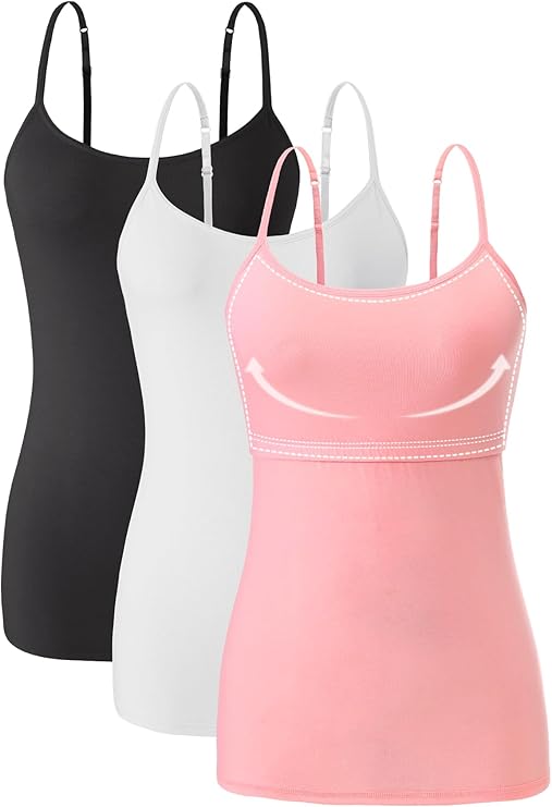 Orrpally Women Cotton Camisole Shelf Bra Cami Tank Tops