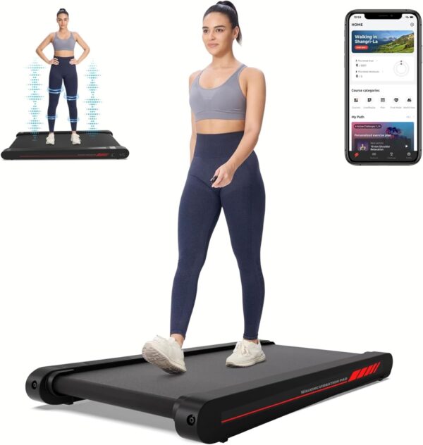 Sperax Walking Vibration Pad with APP, 3 in 1 Under Desk Treadmill,