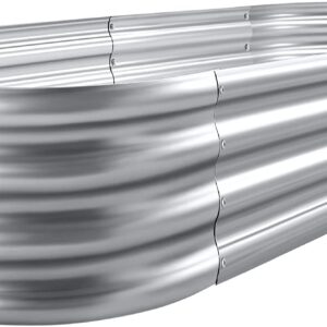 Land Guard Galvanized Raised Garden Bed Kit, Galvanized Planter Garden Boxes Outdoor,