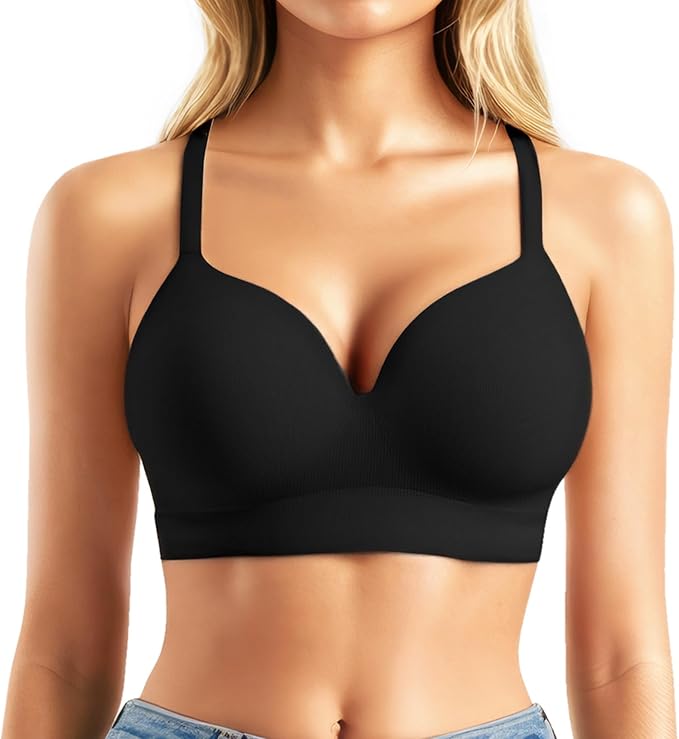 Popilush Bras for Women No Underwire Supportive Push Up Bralettes Wireless