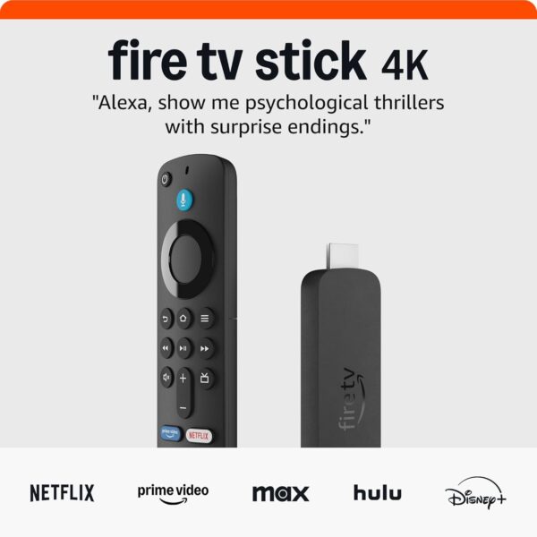 Amazon Fire TV Stick 4K (newest model) with AI-powered Fire TV Search,