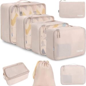 BAGAIL 8 Set Packing Cubes Luggage Organizer Bags