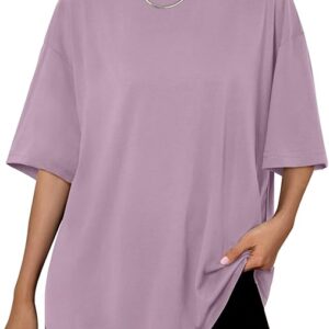 Trendy Queen Womens Oversized Summer T Shirts Fashion Workout Plus Size Tops Short Sleeve