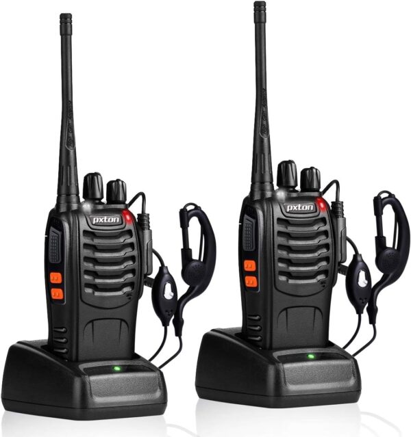 Walkie Talkies Rechargeable Long Range Two-Way Radios with Earpieces,2-Way Radios UHF Handheld