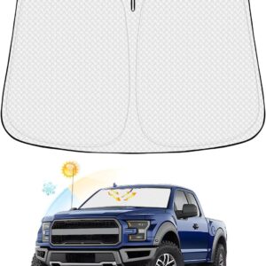 Windshield Sun Shade for Ford F-150 2015-2020 F150 Thicken 6-Layer Foldable Front Window Sunshade