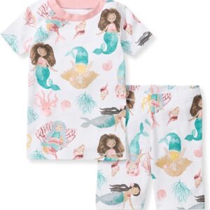 Burt's Bees Baby Baby Girls' Pajamas, Tee and Short 2-Piece Pj Set