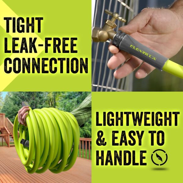 Flexzilla Garden Hose 5/8 in. x 50 ft, Heavy Duty, Lightweight, Durable, ZillaGreen - Image 3