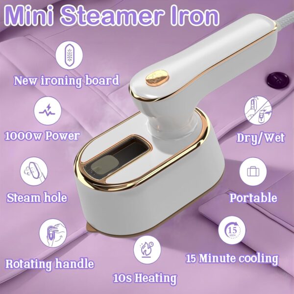 Travel Steamer Iron for Clothes Mini - Image 2