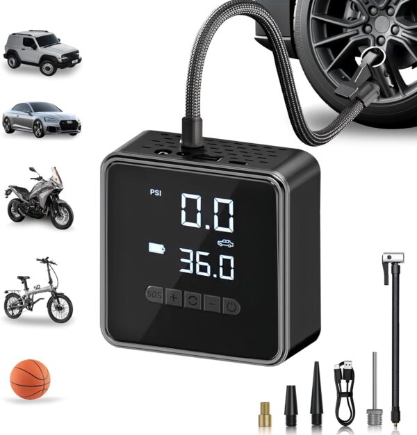 Tire Inflator Portable Air Compressor - 150 PSI Air Pump for Car Tires