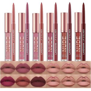 BestLand 12Pcs Matte Liquid Lipstick + Lip Liner Pens Set,