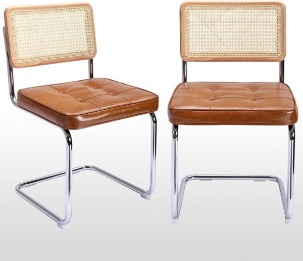 Zesthouse Natural Rattan Dining Chairs Set of 2,