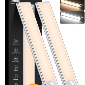Gritin Under Cabinet Lighting- 84 LED Super Bright,3-Color & 5-Brightness,4 Modes,Motion Sensor,