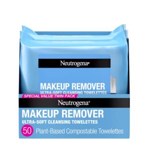 Neutrogena Makeup Remover Wipes, Daily Facial Cleanser Towelettes,