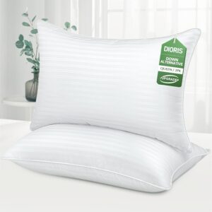 DIORIS Pillows Queen Size Set of 2 - Luxury Hotel Bed Pillows for Sleeping,
