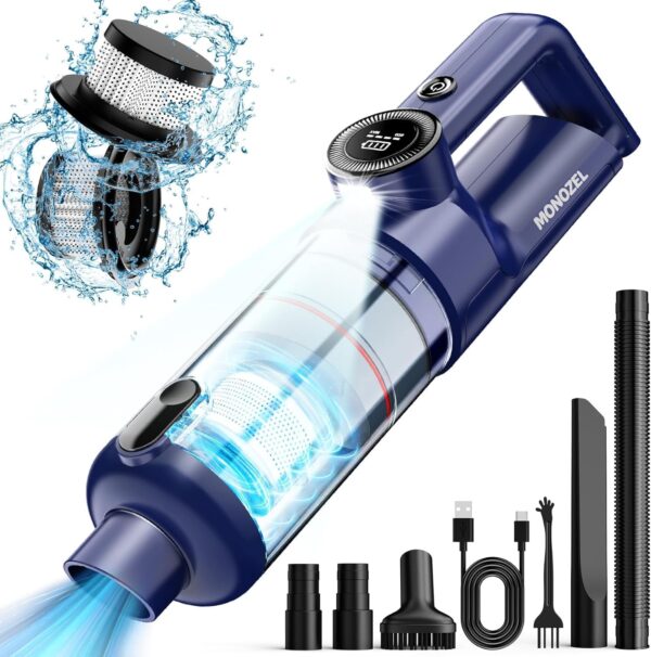 Handheld Vacuum Cordless - Car Vacuum Cleaner with Brushless Motor,