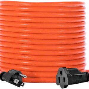 KMC 75ft Outdoor Extension Cord, 75-Foot 16/3 Weatherproof Indoor/Outdoor Extension Cable,