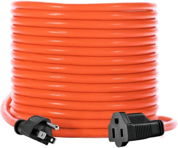 KMC 75ft Outdoor Extension Cord, 75-Foot 16/3 Weatherproof Indoor/Outdoor Extension Cable,