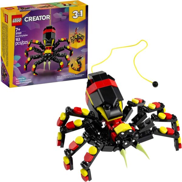 LEGO Creator 3 in 1 Wild Animals Surprising Spider Toy - Building Toy with 3 Build Options,