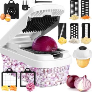Professional 12-in-1 Vegetable Chopper with 7 Stainless Steel Blades