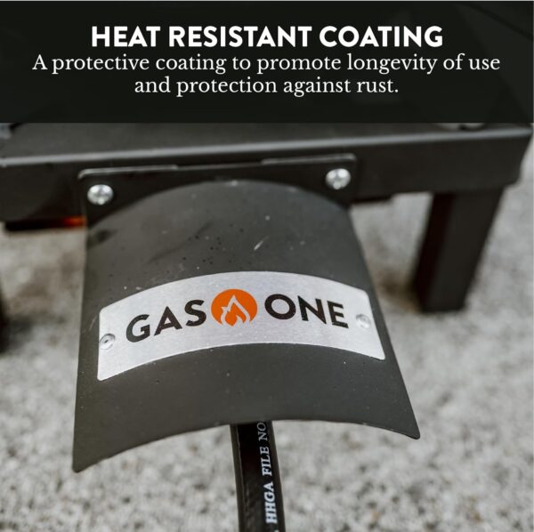 GasOne High Pressure Single Propane Burner - Outdoor Cooking with Heat Shield and Guard - Image 2