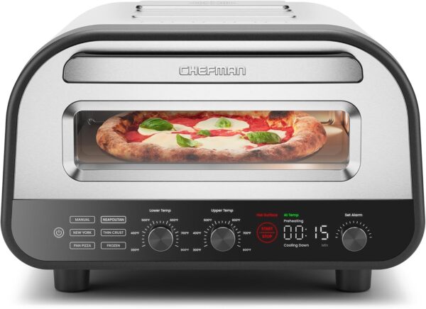 CHEFMAN Indoor Pizza Oven - Makes 12 Inch Pizzas in Minutes, Heats up to 800°F