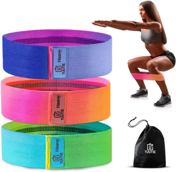 Non-Slip Resistance Bands - Durable Fabric Exercise Bands for Glute Workouts