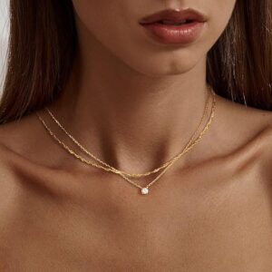 Tewiky Diamond Necklaces for Women,