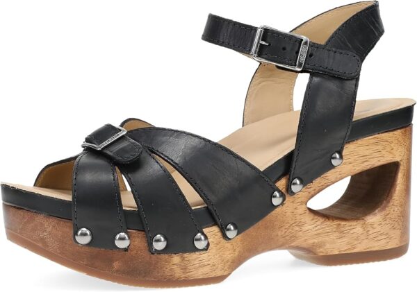 Dansko Alanna Heeled Adjustable Sandal for Women - Hand-Crafted Wooden Outsoles