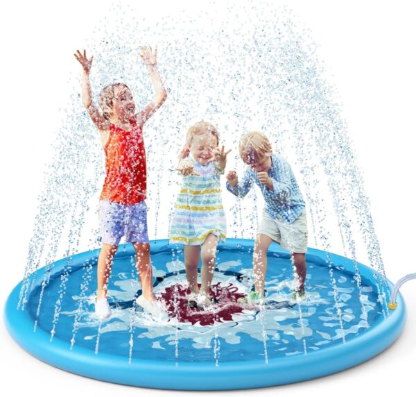 Jasonwell Splash Pad Sprinkler/ Play Mat for Kids, Outdoor Water Toys Inflatable for Baby