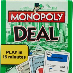 Hasbro Gaming Monopoly Deal Card Game, Quick-Playing Card Game for 2-5 Players, Game for Families and Kids,