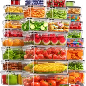 60 PCS Food Storage Containers with Lids(30 Containers & 30 Lids),