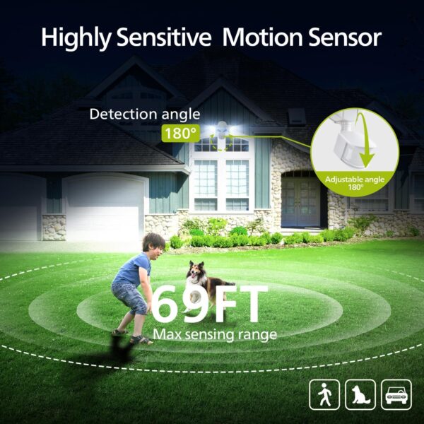 Philips 44W 4200 lm LED Security Light Outdoor w/PIR Motion Sensor, - Image 2