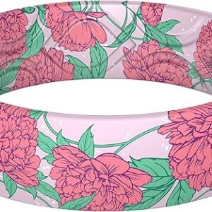 ThunderFit Silicone Wedding Bands for Women, Breathable Printed Design