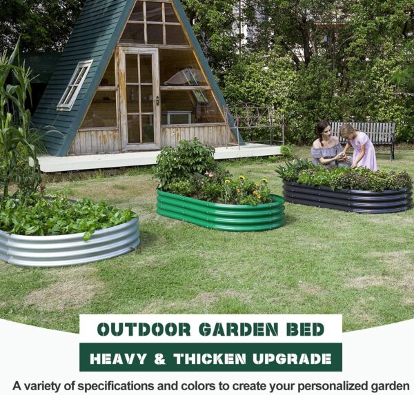 Land Guard Galvanized Raised Garden Bed Kit, Galvanized Planter Garden Boxes Outdoor, - Image 2