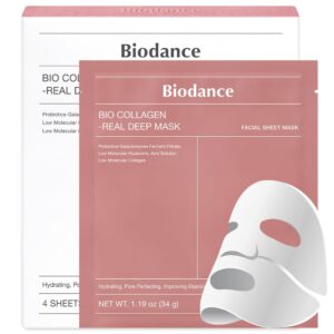 BIODANCE Bio-Collagen Real Deep Mask, Hydrating Overnight Hydrogel Mask, Pore Minimizing,