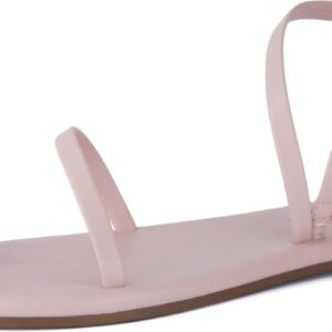 CUSHIONAIRE CHAI Women’s Strappy Sandals – Flat Sandals for Women, Comfortable Beach Sandals,