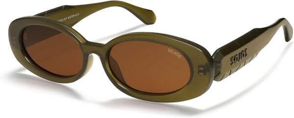 SOJOS Ocean Collection Retro Oval Polarized Sunglasses for Women Men