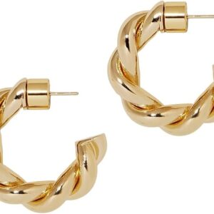 Twisted Lilly 10K Gold-Plated Huggie Earrings