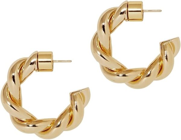 Twisted Lilly 10K Gold-Plated Huggie Earrings