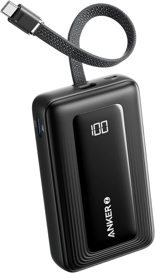 ANKER Portable Charger, 10,000mAh 30W Power Bank, USB-C in and Out Fast Charging Battery Pack,