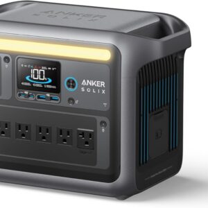 Anker SOLIX C1000 Portable Power Station, 1800W (Peak 2400W) Solar Generator, Full Charge in 58 Min,