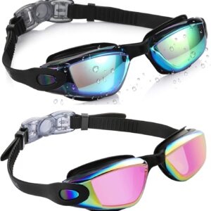 Aegend Kids Swim Goggles, Pack of 2 Swimming Goggles for Children Boys & Girls