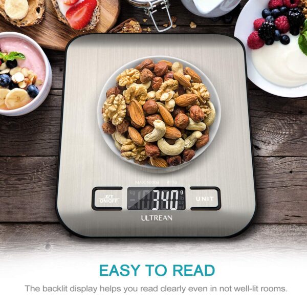 Ultrean Food Scale, Digital Kitchen Scale Weight Grams and Ounces for Baking Cooking and Meal Prep,